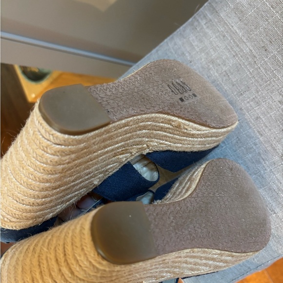 Michael Kors Damita Espadrille Platform Wedge Sandals- Navy 8.5 - Picture 6 of 8